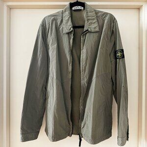 Stone Island Light Jacket - Green Nylon - Hidden Chest Pockets - Men L